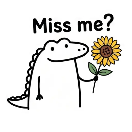 florak stickers, cute, funny, stickers, WhatsApp stickers, sticker pack, Alligator (12)